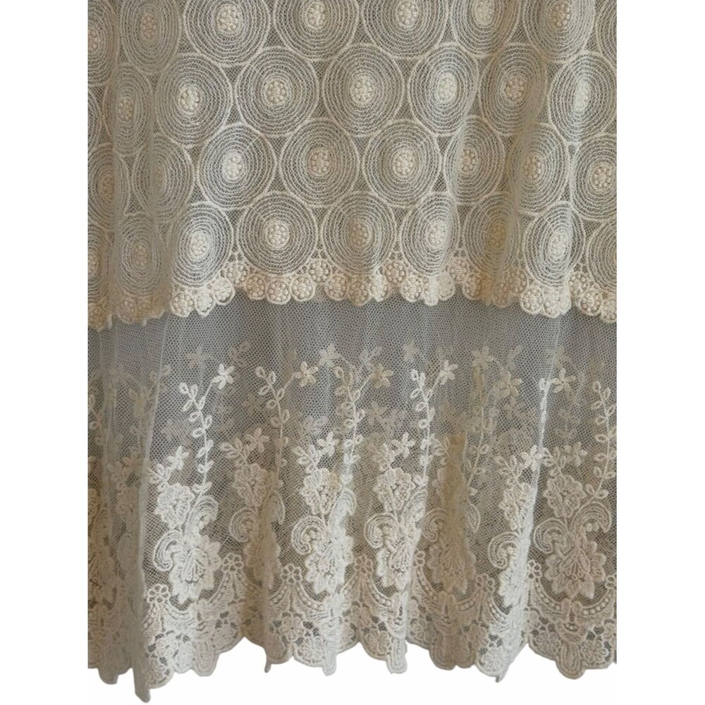 Issi Womens Boho Fairy Crochet Lace Tank Top Size L Beachy Coquette Cottage - Picture 3 of 8